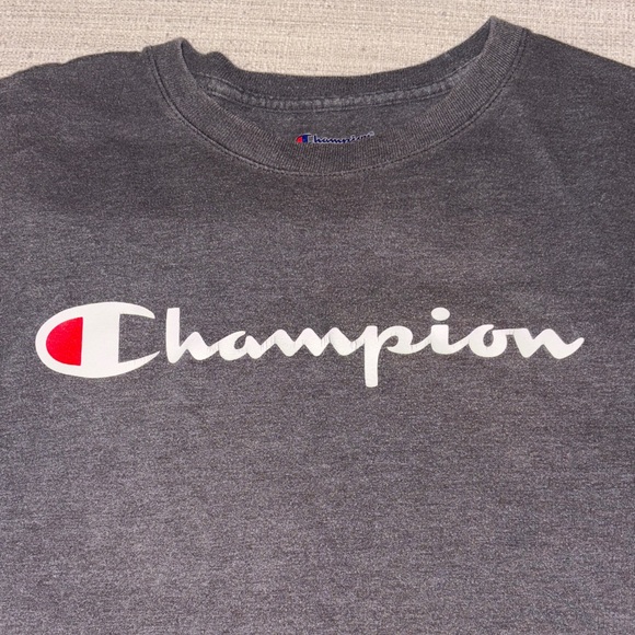 Champion Gray Tee with Iconic Logo - Picture 2 of 5